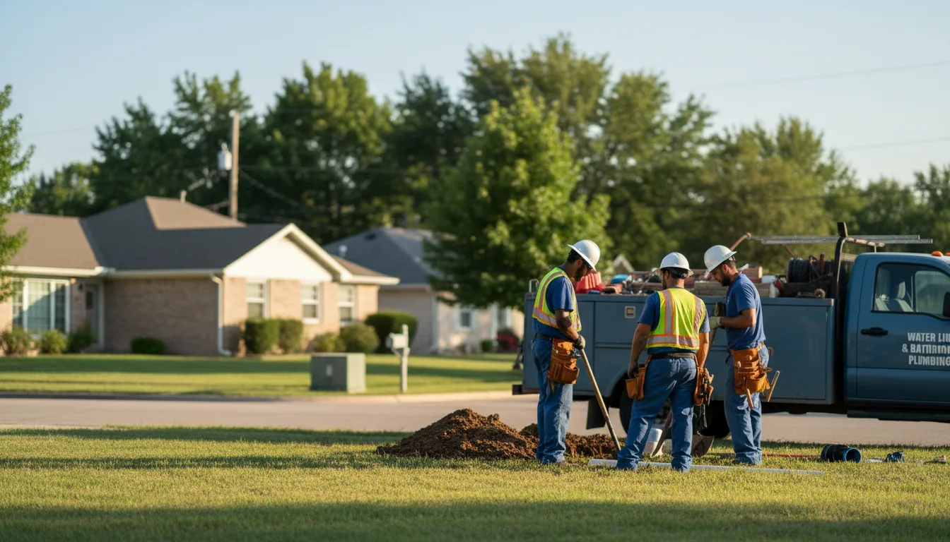Residential water line and bathroom plumbing service in Taylorstown, PA